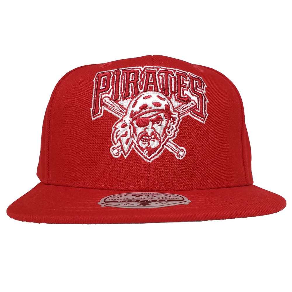 Pittsburgh Pirates Mitchell & Ness MLB Fitted 7 3/4 Liberty Fit Hat Cap Red‎ NWT